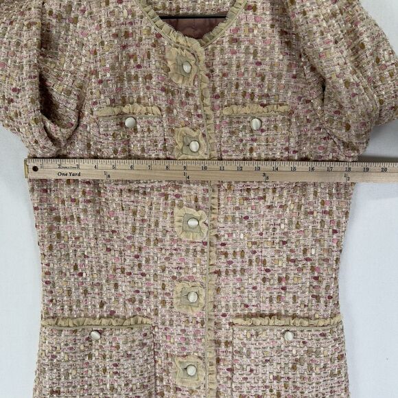 Vtg Bill Blass Jacket Womens 12 Pink Feminine Preppy Evening Bridgerton Fancy - Picture 14 of 16